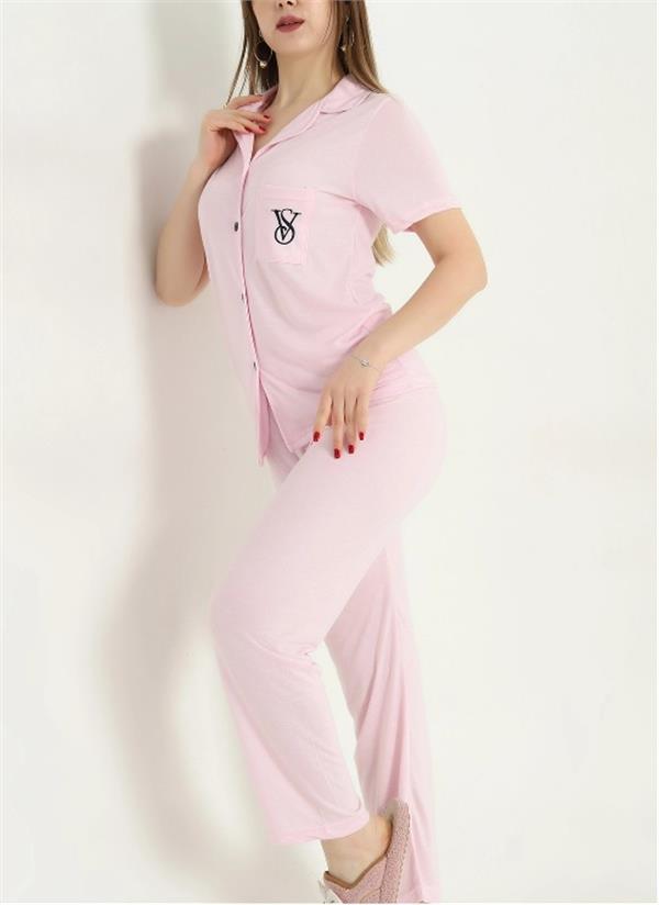 Kısa Kollu Gömlek Pijama Takımı
